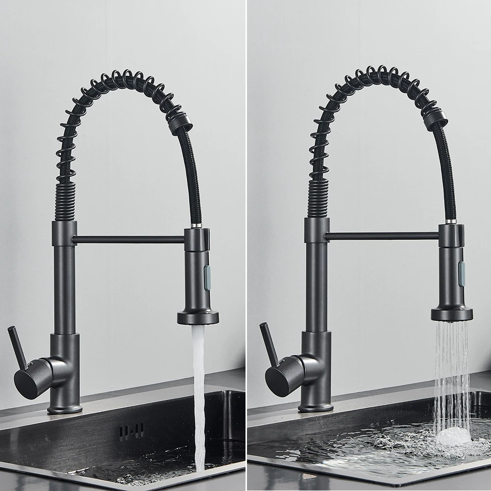 Sanipro Flexible Cold Hot Mixer Sink Tap Sus Stainless Steel Black