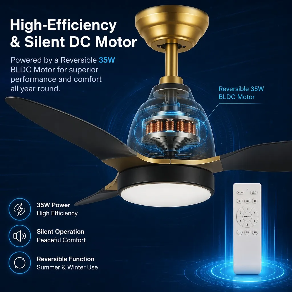 Led Ceiling Fan, ABS, 42inch, 52inch, 3blades - detail 20