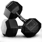 Hex Rubber Dumbbell Weight Lifting Fitness Gym Fitness Equipment Rubber Hex Dumbbell