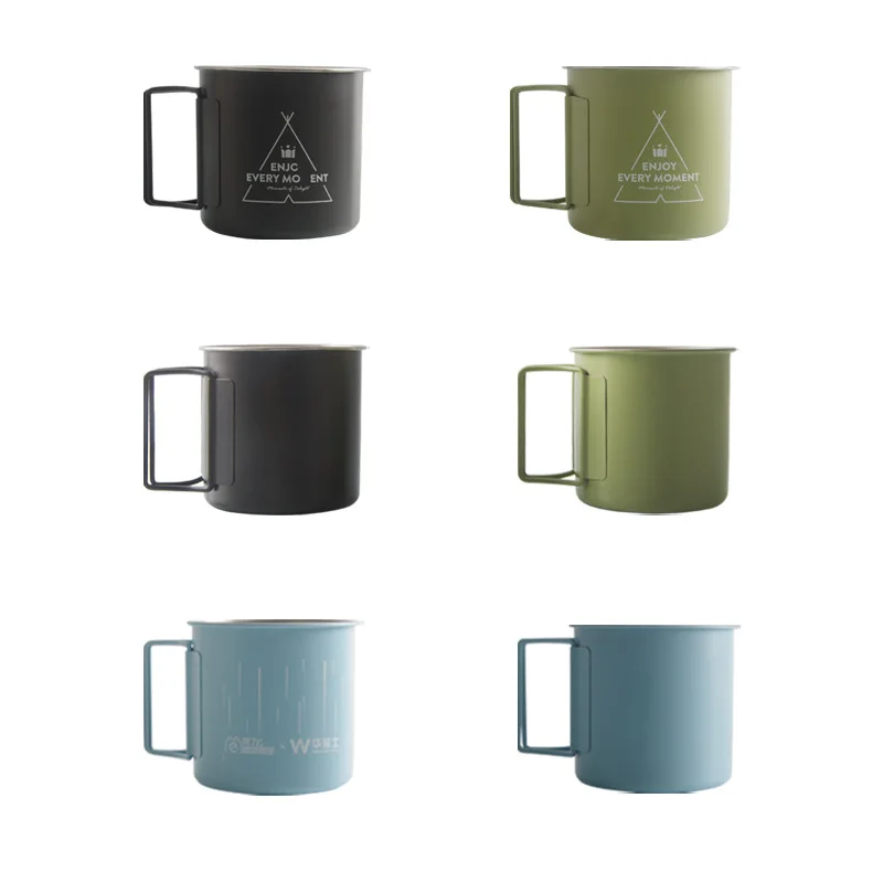 Customized Stainless Steel Camping Cups OEM ODM Folding Coffee Cups Beer Mugs BBQ Cold Drink Mugs Portable Outdoor supplier