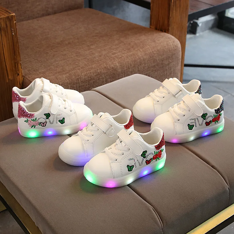 Aan boord micro plank Children's Led Lighting Shoes Girls Led Casual Flower Print Shoes Kids  Glowing Non-slip Board Shoe Boys Luminous Sports Sneaker - Buy Girls Casual  Sneakers Floral Fabric Sneakers For Girls Children's Led Lighting