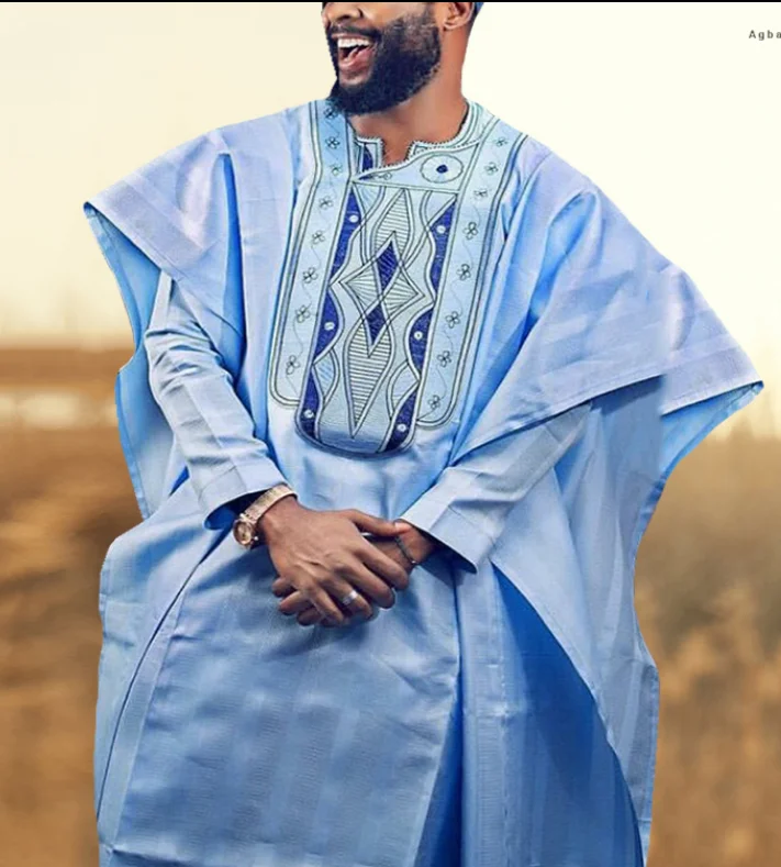 African traditional men's outfit African 3 pieces Agbada cloth for men