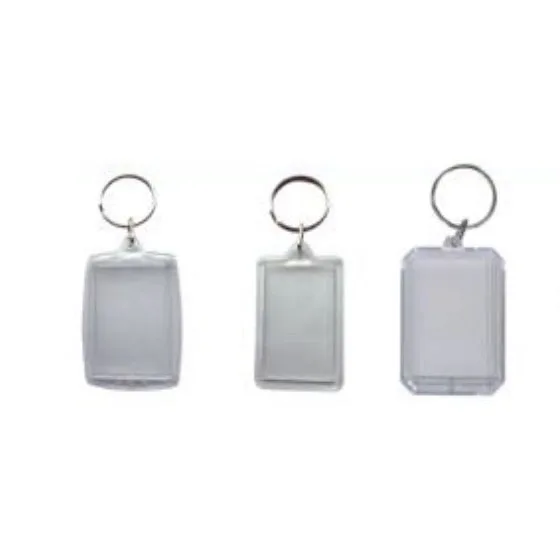 Clear Acrylic Plastic Photo Frame Keychain