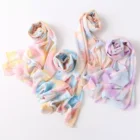 Hijab Wholesale Hijab Muslim Turkish Hijab Tie Dye Printing Pearl Scarf Chiffon Hijab Scarves