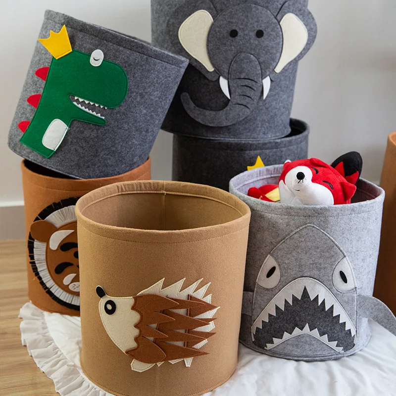 felt toy storage basket