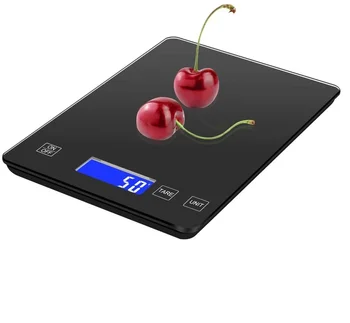 Amazon Basics Stainless Steel Digital Kitchen Scale Food Scale with Scale Tray Digital Display All-season Have Stock Glass+abs
