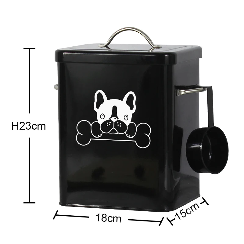 New Arrival Durable Metal Pet Food Storage Tin with Lid for Dog Food and Dog Treats