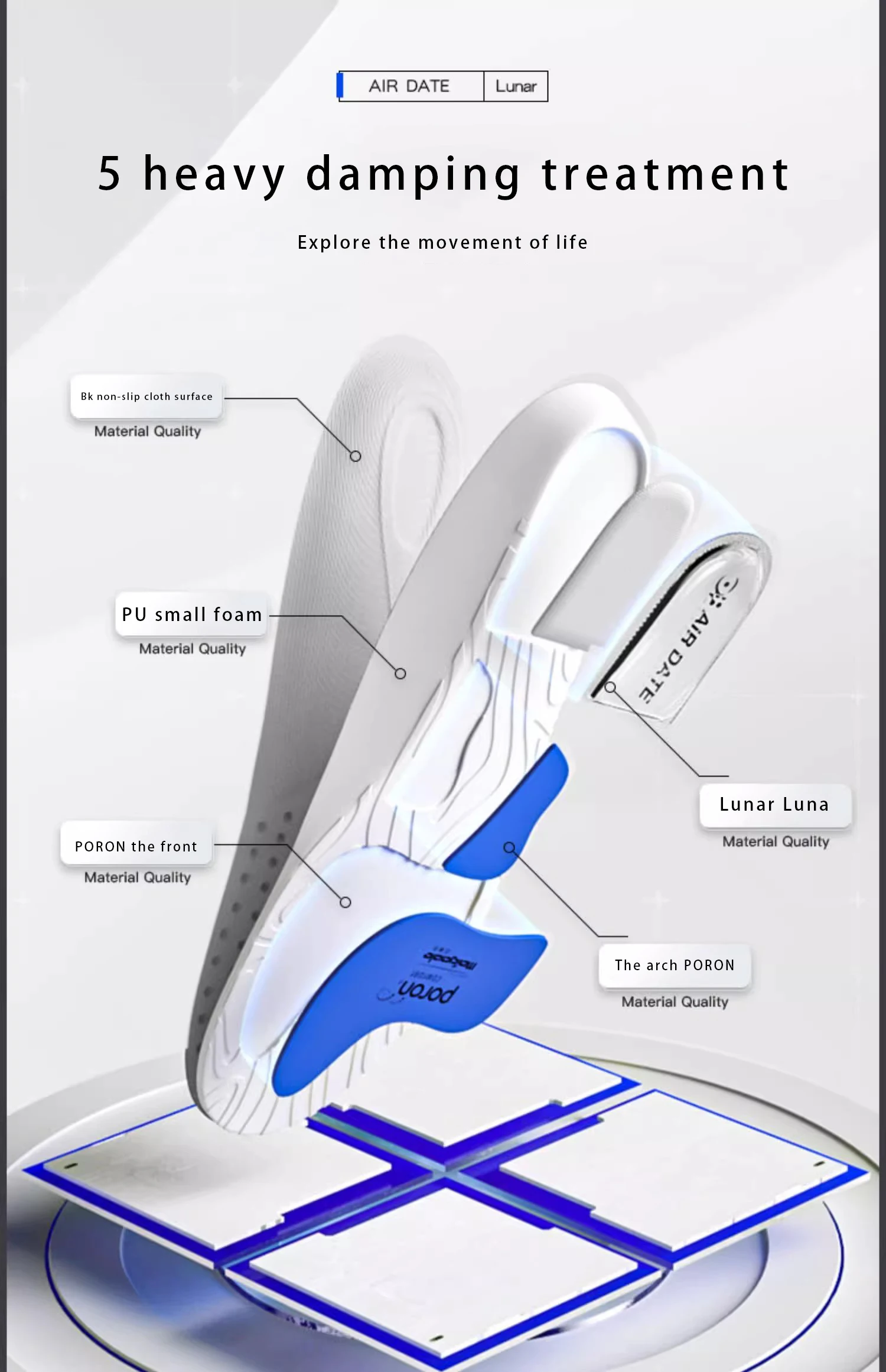 Air Cushion Zoom Player Edition Basketball Insole High Elastic PU Shock Absorbent Sports Thick Running Insole AJ Shoe Inserts Air Cushion Zoom Player Edition Basketball Insole High Elastic PU Shock Absorbent Sports Thick Running Insole AJ Shoe Inserts