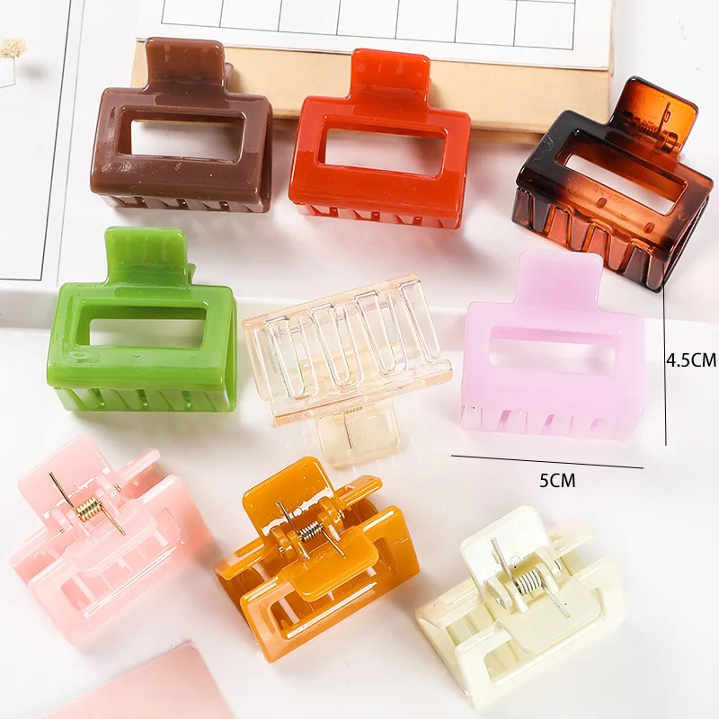 6.2cm square frosted claw clip hair acrylic acetate korean stylish hair clips for women claw