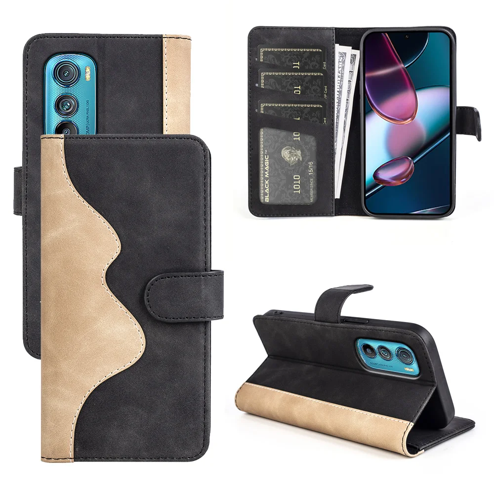 Magnetic Card Flip wallet cell phone case manufacturer for motorola one fusion plus moto 30 5g