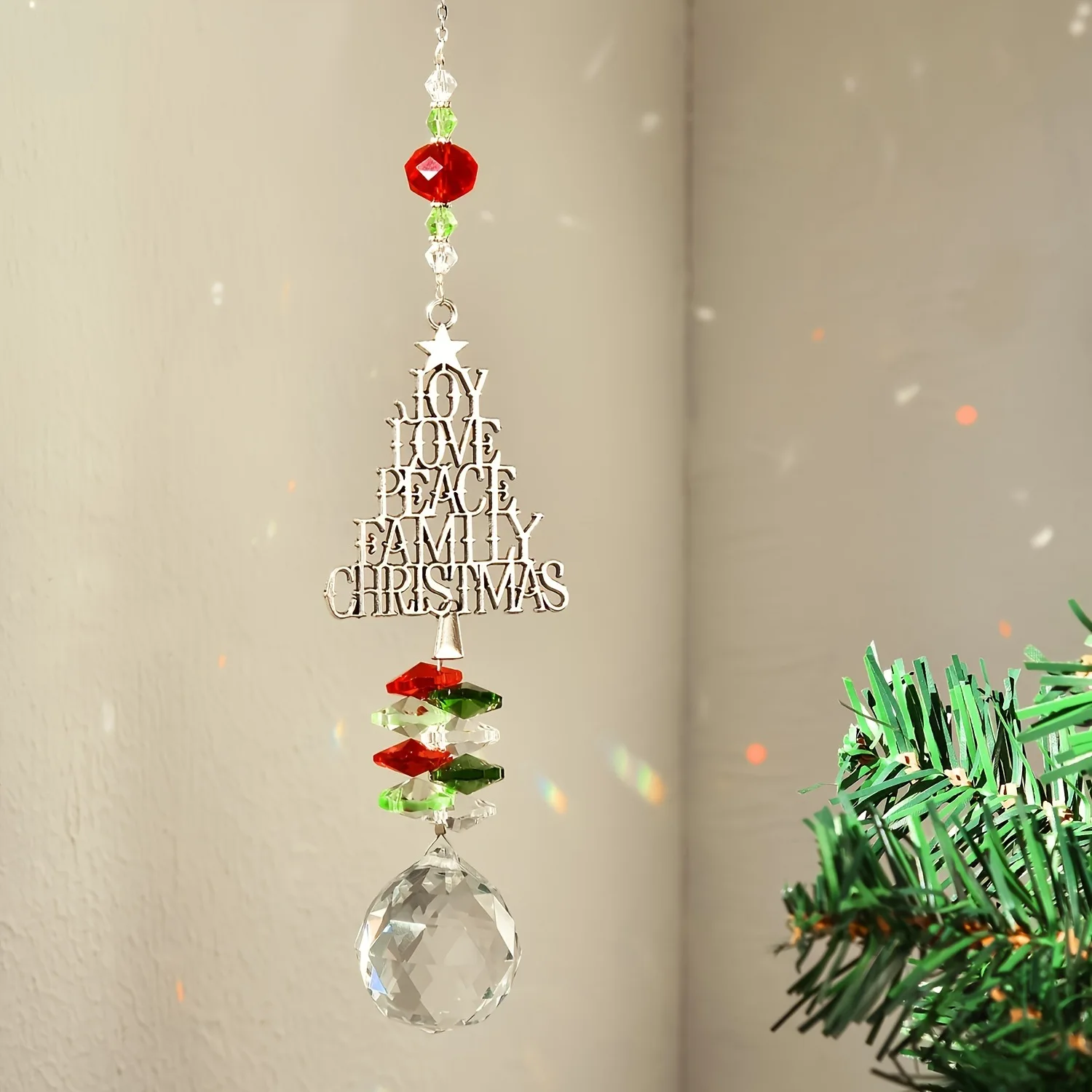 product new arrival christmas trees sun catcher window ornament home decorations wall hanging best gift to girls-6