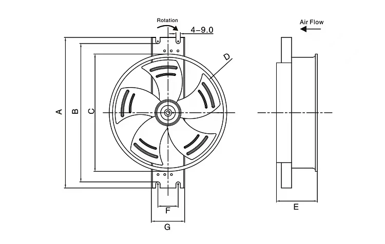 Axial Flow Fan, 220 V, Electric Blower - detail 8