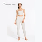 Girls 2021 Ribbing Yoga Sets Activewear Girls Fitness Sport Logo Yoga Clothes