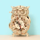 Family Wooden Family Craft Mechanical Gears Toy Building Set 3D Wooden Mechanical Pendulum Clock Puzzle