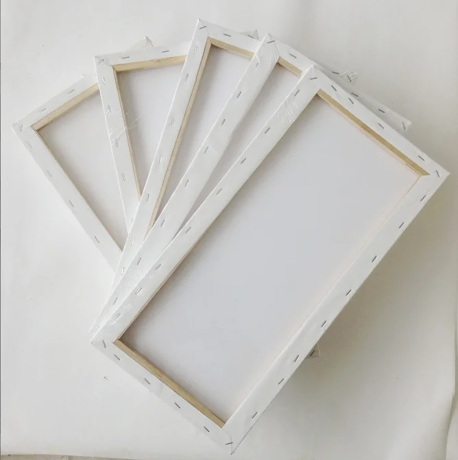 Factory Direct Sale 16*20 Round Shape White Blank Stretched Canvas for Oil Painting