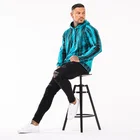 Men's Gentleman Street Wear Pattern Oversized Tie Dye Hoodie Sweatshirts No Zipper Wholesale Pullover Hoodies
