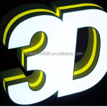 Sharewin Hot sale Custom 3d led letter sign,Wall mounted Led flex neon light Advertising sign