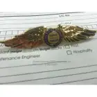 Wing Emblem Zinc Alloy Metal Wing Bagdes Gold Pilot Wing Lapel Pins Zamac Wing Emblem