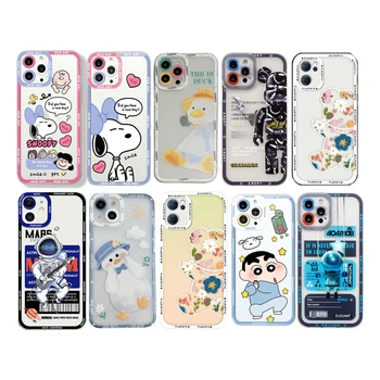 Popular Customized transparent Cartoon Anti-Collision Protection TPU clear Phone Case for iPhone 14 Pro Max