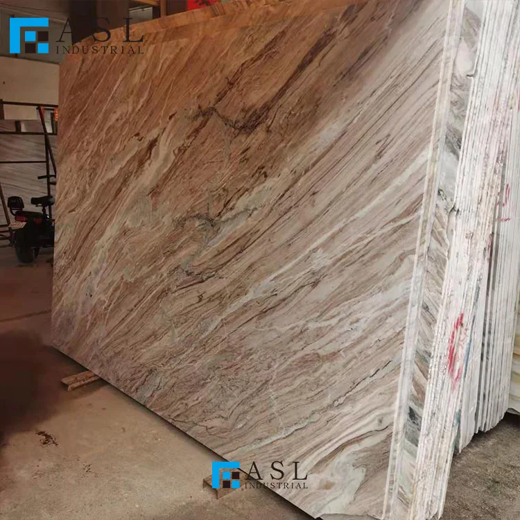 Fantasy Brown Marble Slab Granite Kitchen Countertops