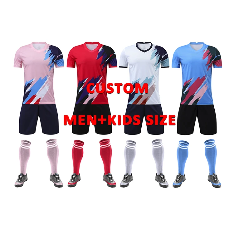 Oem Custom Sublimation Football Uniform Kits Blank Soccer Wear Team