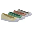 Shoes With Ladies Injection Casual Shoes With Cheap Price Canvas Upper Pvc Outsole Ladies Sneakers