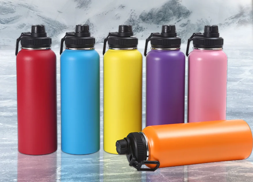 wholesale Wide Mouth Double Wall Thermos Bottle Vacuum Flask 1l Stainless Steel Insulated Portable Travel Water Bottle