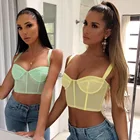 Summer Vest Summer Sexy Women Candy Color Sleeveless Backless Crop Tank Bustier Halter Shirt Tube Vest Tops