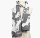 Scarf Pattern Knitted Wholesale Women Winter Scarf Cozy Jacquard Tie Dye Pattern Knitted Oblong Scarf And 3pcs Sets