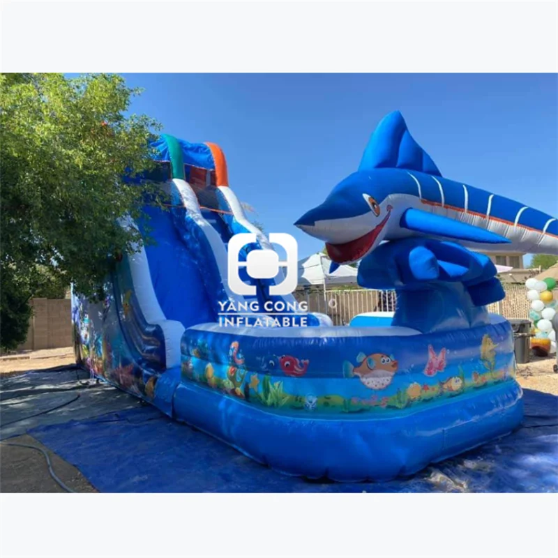 pvc material inflatable water slide