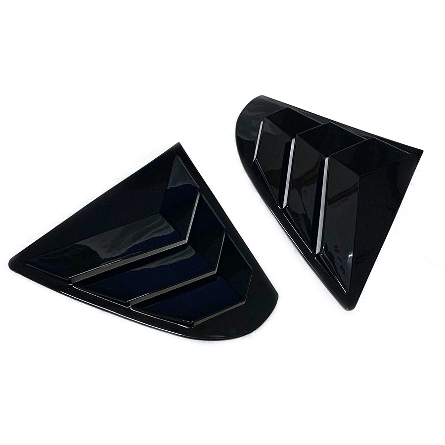product abs sticking rear side window louvers racing decors abs style air vent louver scoop for mitsubishi lancer ex 2008 2017-4