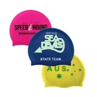 Swim Silicon Caps Eco-friendly OEM Custom Logo Printed Waterproof Harmless Non-toxic Swim Silicone Cap Swimming Cap