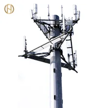 FUTAO Hot Dip Galvanized 5G Antenna Pole Telecommunication Pole