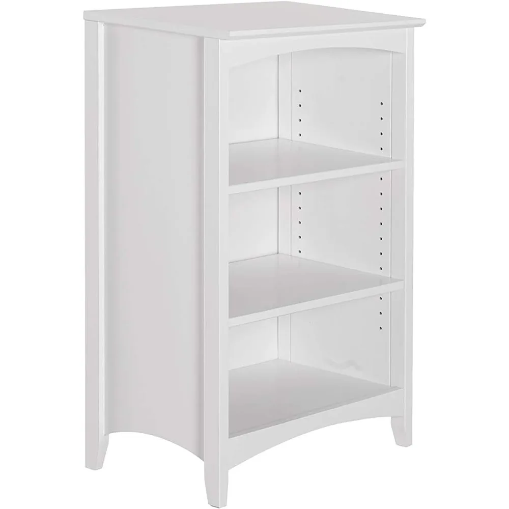 Solid Wood 3 Shelf Bookcase Shaker Style 36\" High with Adjustable Shelving Closed Back Display Bookshelf manufacture