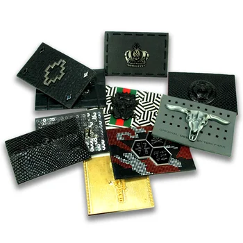 High quality custom denim patch badge zinc alloy clothing Metal label