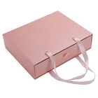 Hair Packaging Rigid Human Packages Paper Box Wig Extension Hair Gift Packaging With Ribbon