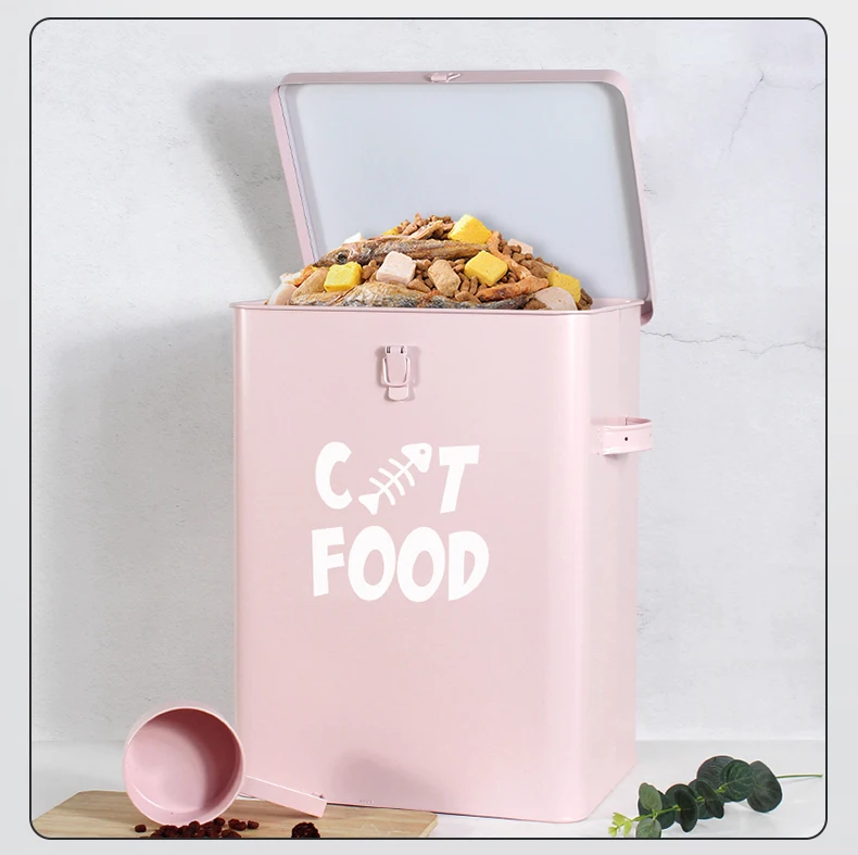 27 L Capacity Durable and Anti-rust Large Pet Food Storage Container for Dog and Cat