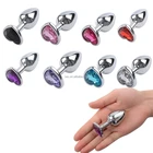 Anal Anal Plug SacKnove 100104 Small Middle Large Sizes Heart Shape Bdsm Set Metal Stainless Steel Anal Sex Toys Butt Plug For Adult
