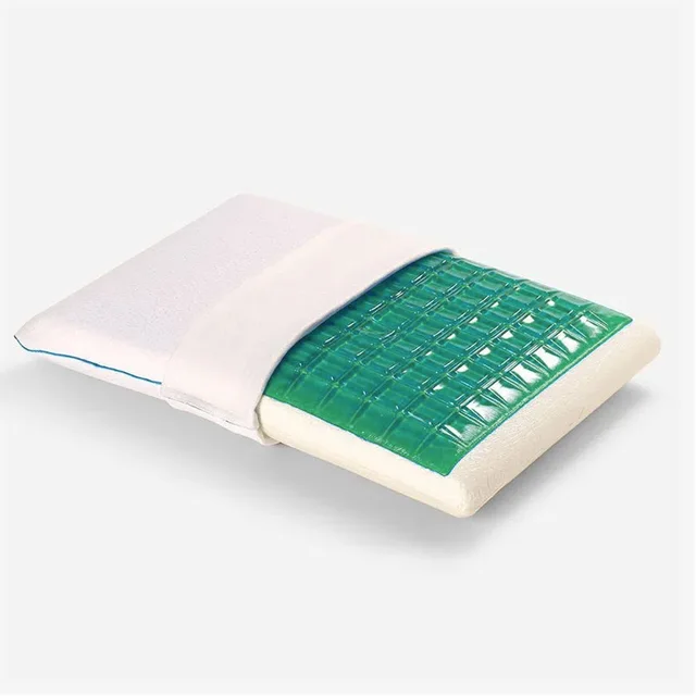 Customized Promote A Good Sleep Comfort Summer Silicone Ice Perfect  Luxury memory foam Standard Size Pillow Factory