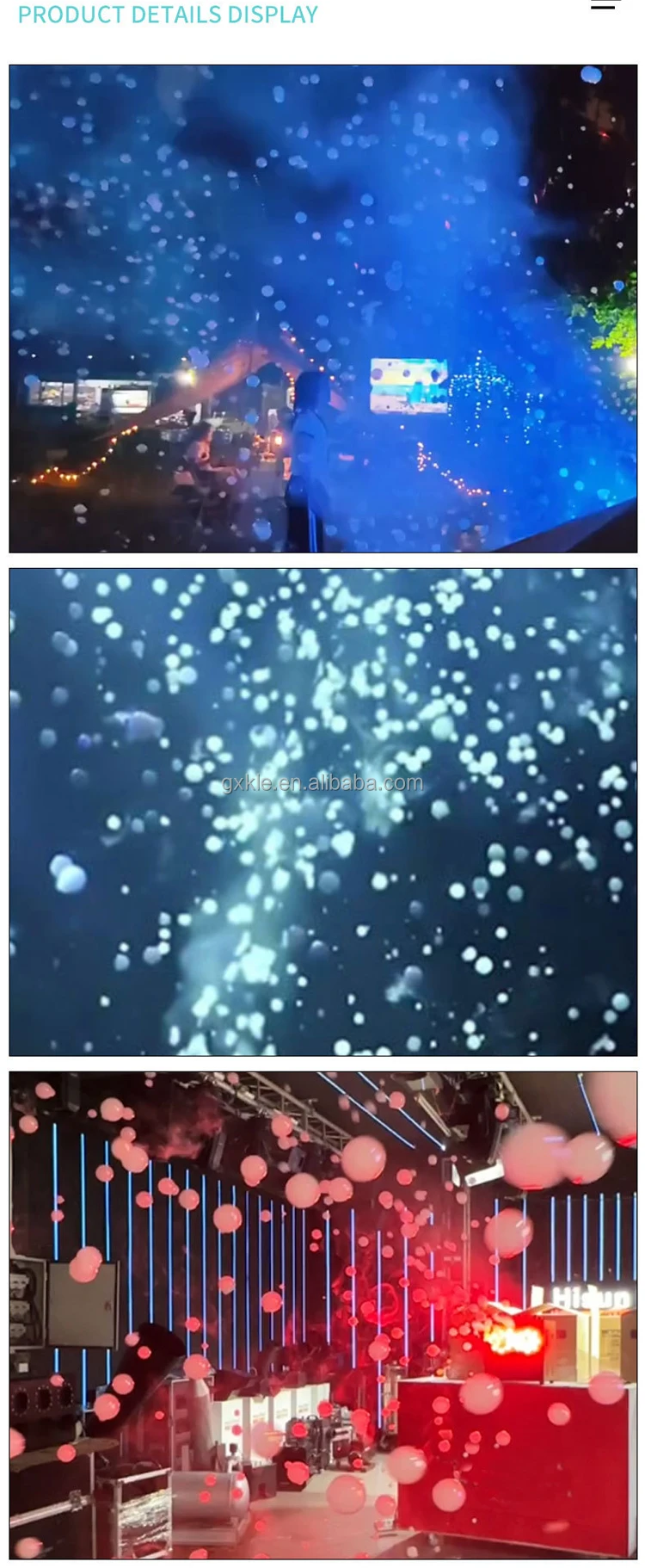 LED Fog Bubble Machine for Party Equipment Dry Ice with Smoke Effect Bubble Machine