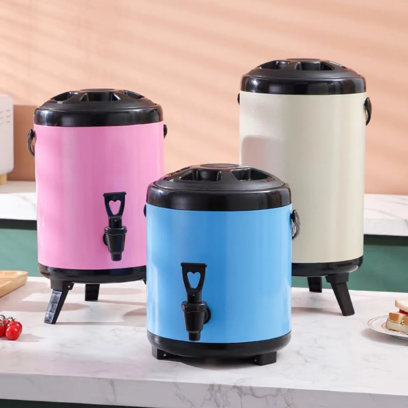 304 Stainless Steel Food Container Stainless Steel Insulation Barrels of thermos pump dispenser