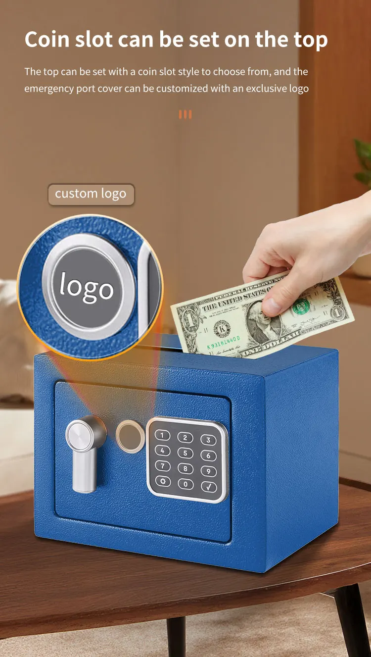 CEQSAFE Mini Digital Safe for Home Use Luxury Electronic Security Money Box details