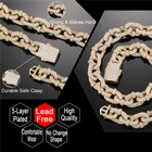 New Diamond New Arrival 17MM Diamond Cuban Chain Bracelet Necklace