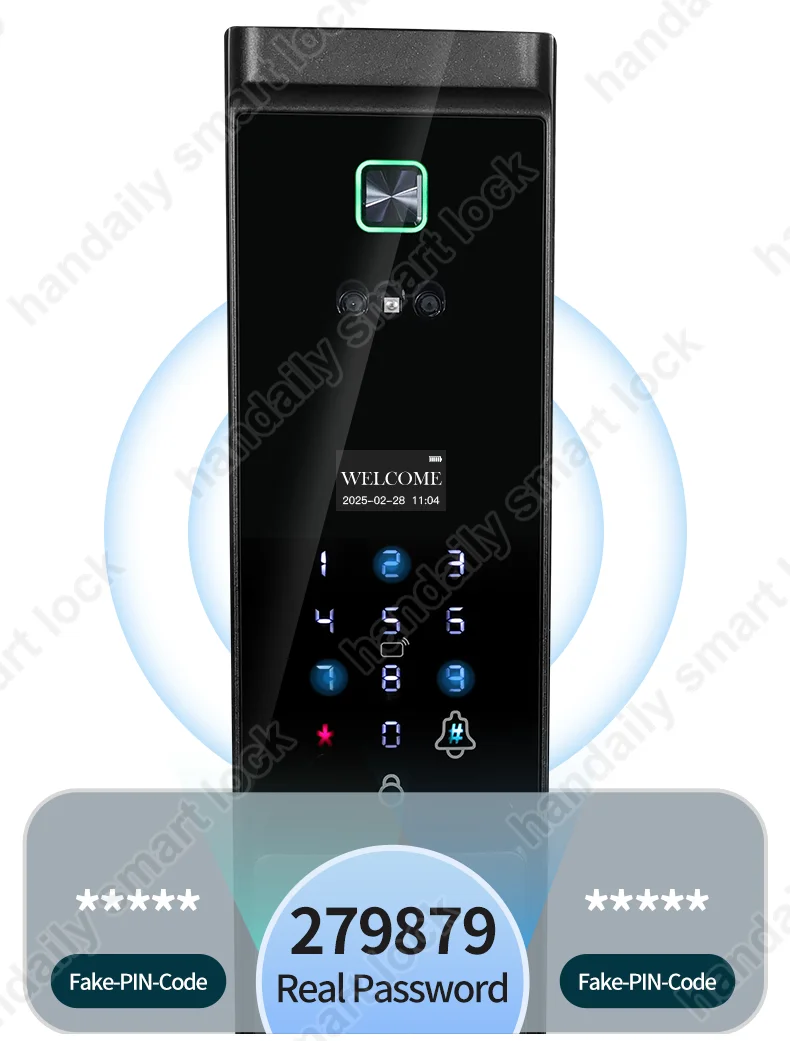 waterproof tuya app electronic digital locks 3d face recognition biometric fingerprint smart door lock with israel 6085 mortise w8852-5