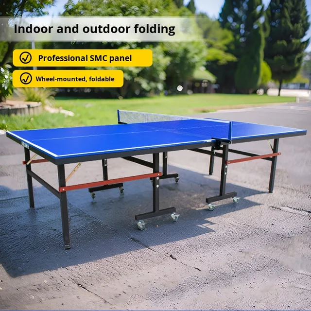 15mmOutdoor Household Folding Ping Pong Table Waterproof and Sunproof with Standard Case for Table Tennis Fans