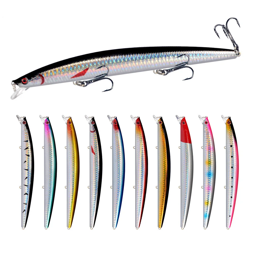 Jetshark 18cm 24G 10colors Artificial Sea Fish Big Size Minnow Fishing