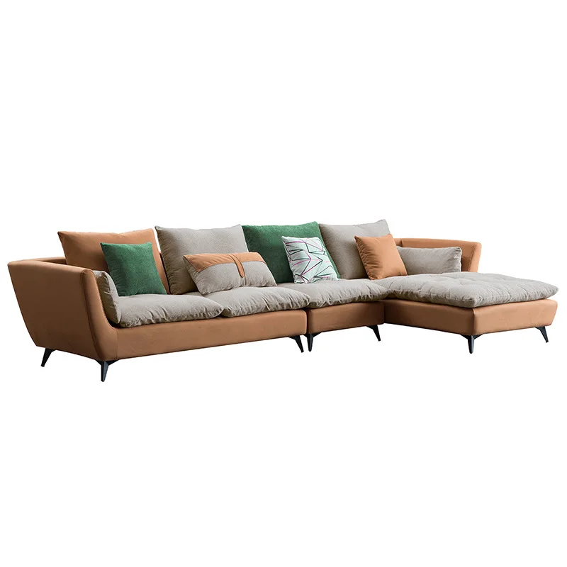 Nordic Modern Technology Fabric Latex Corner Simple Italian Furniture Sofa Living Room Sofa Set L Shape Sofa