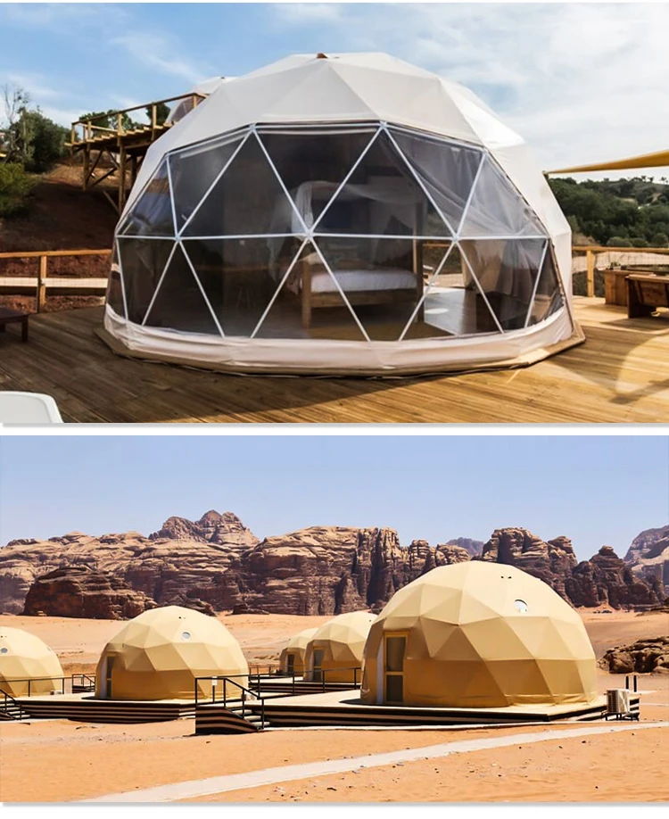 En Plein Air Luxe Glamping Géodome Tentes Pvc Dômes Prix Préfabriqué