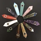 Labradorite Wholesale Price Natural Labradorite Quartz Crystal Smoking Pipes Gemstone Smoking Wand Pipes