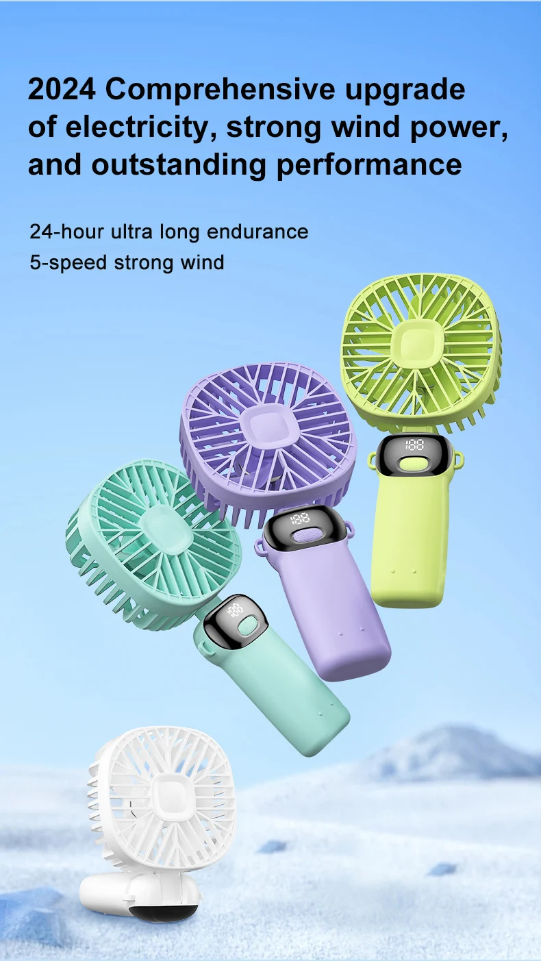 Usb Desk Fan, 5, Battery - detail 6